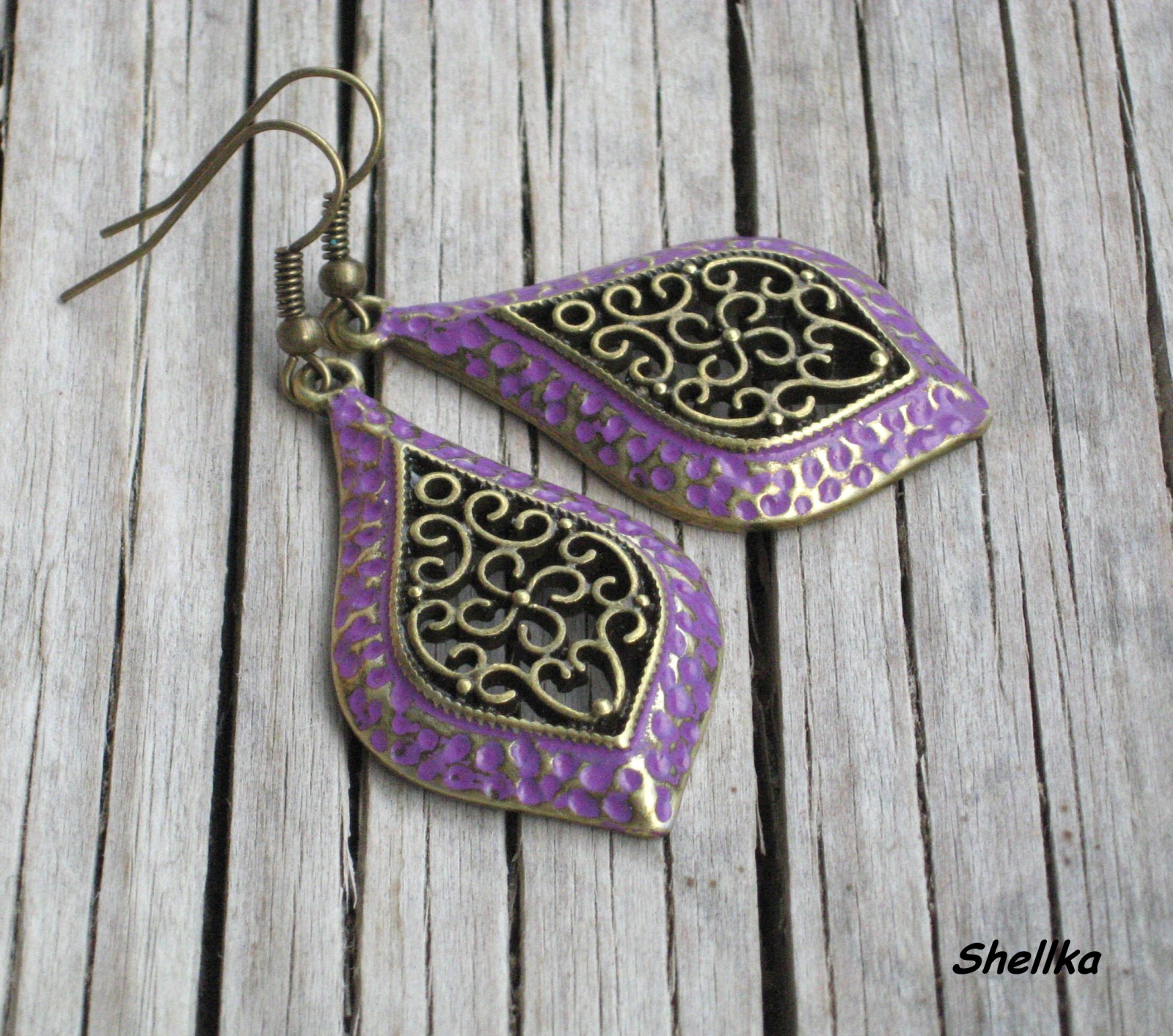 Náušnice ,, PURPLE TEARS,,