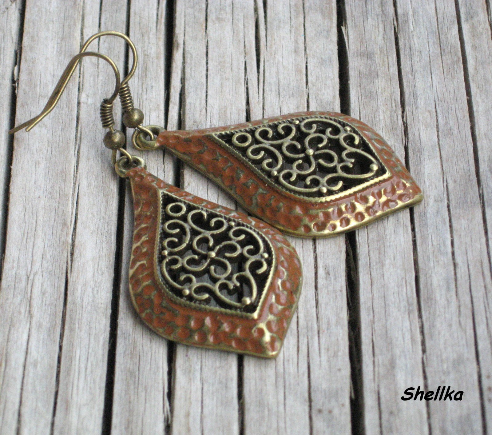 Náušnice,,BROWN TEARS,,