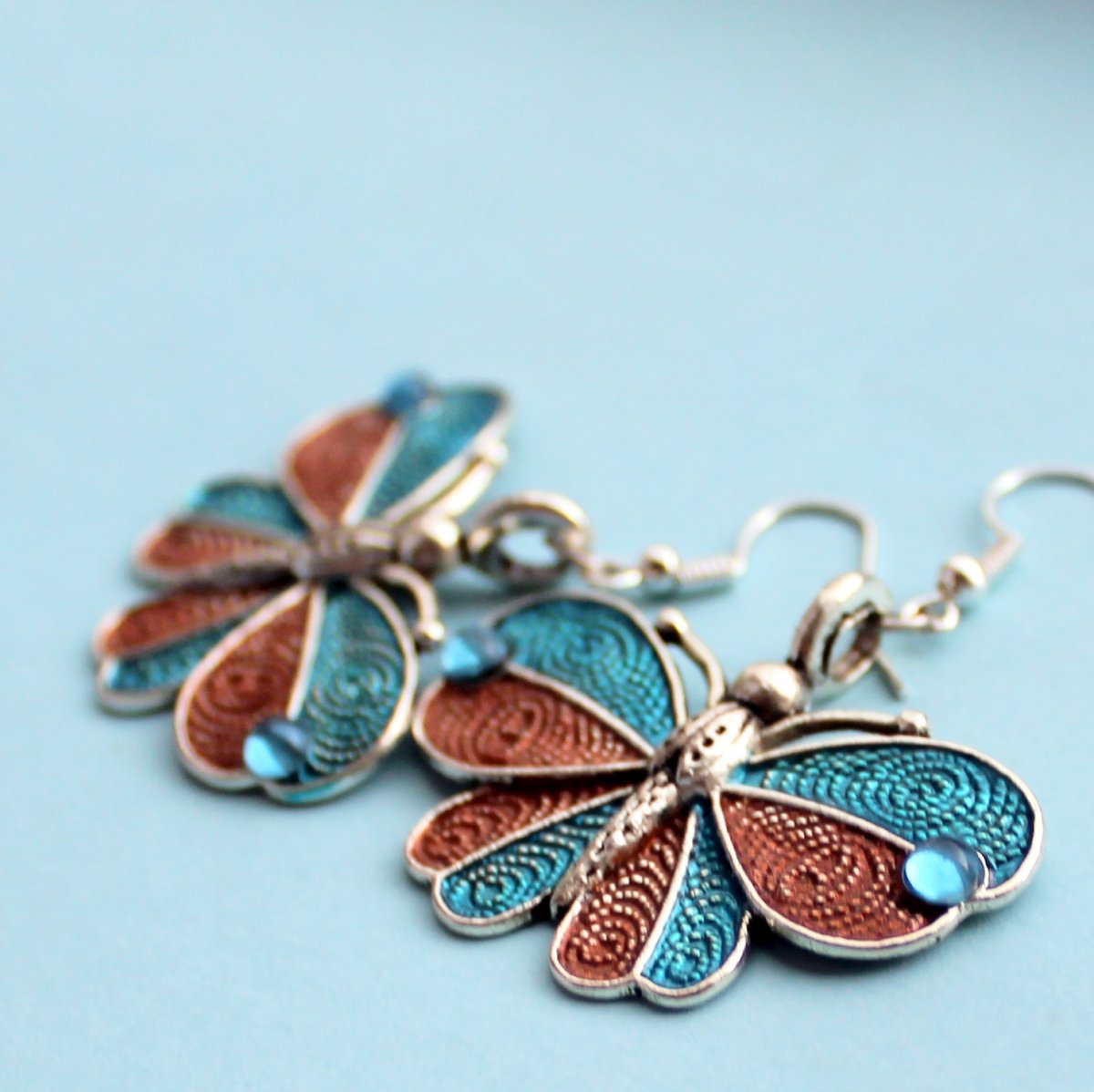 Motýli - náušnice