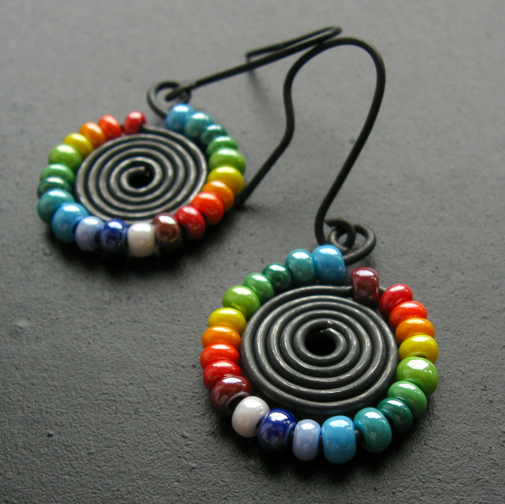 Náušnice pestrobarevné