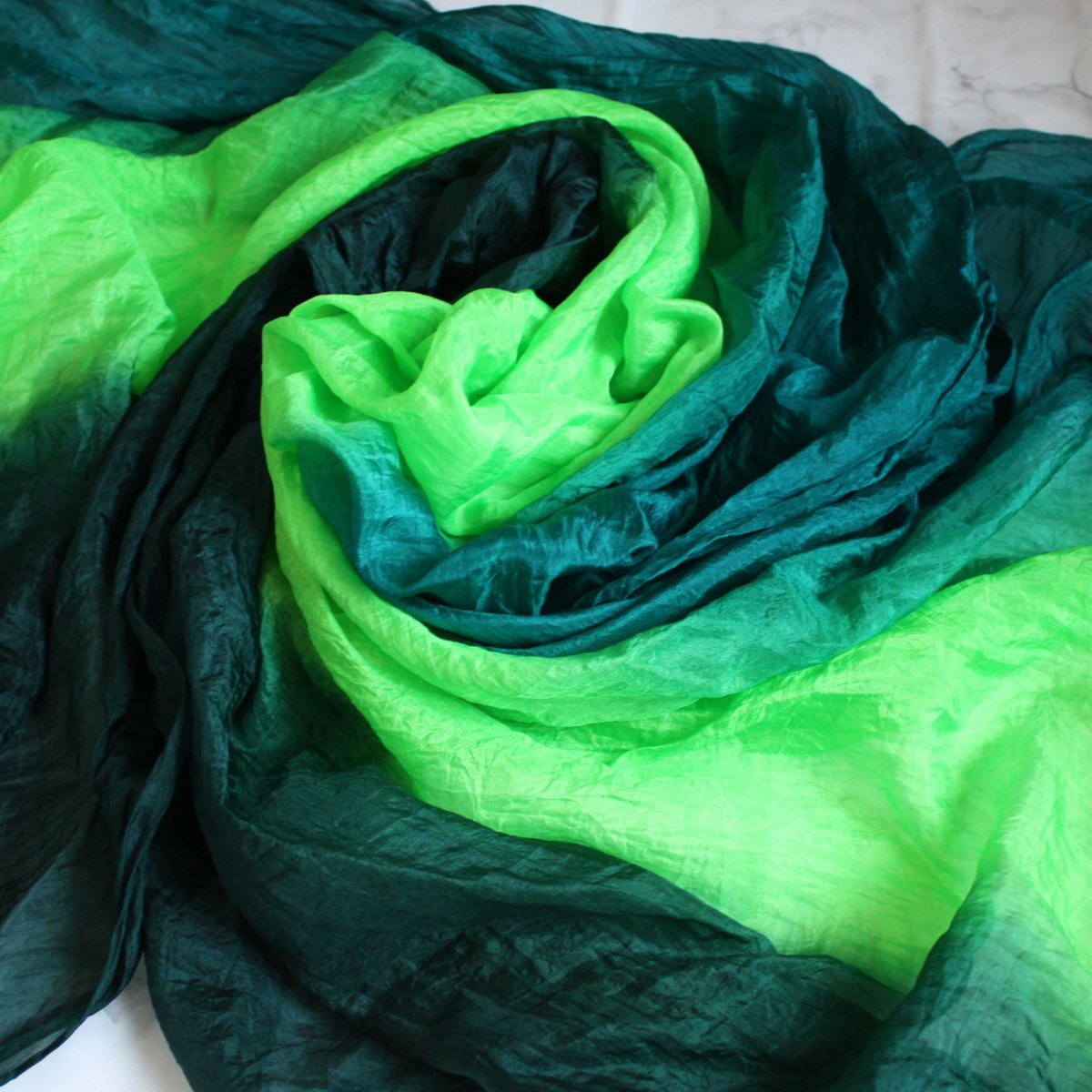 hedvábný pléd zelený 180x90