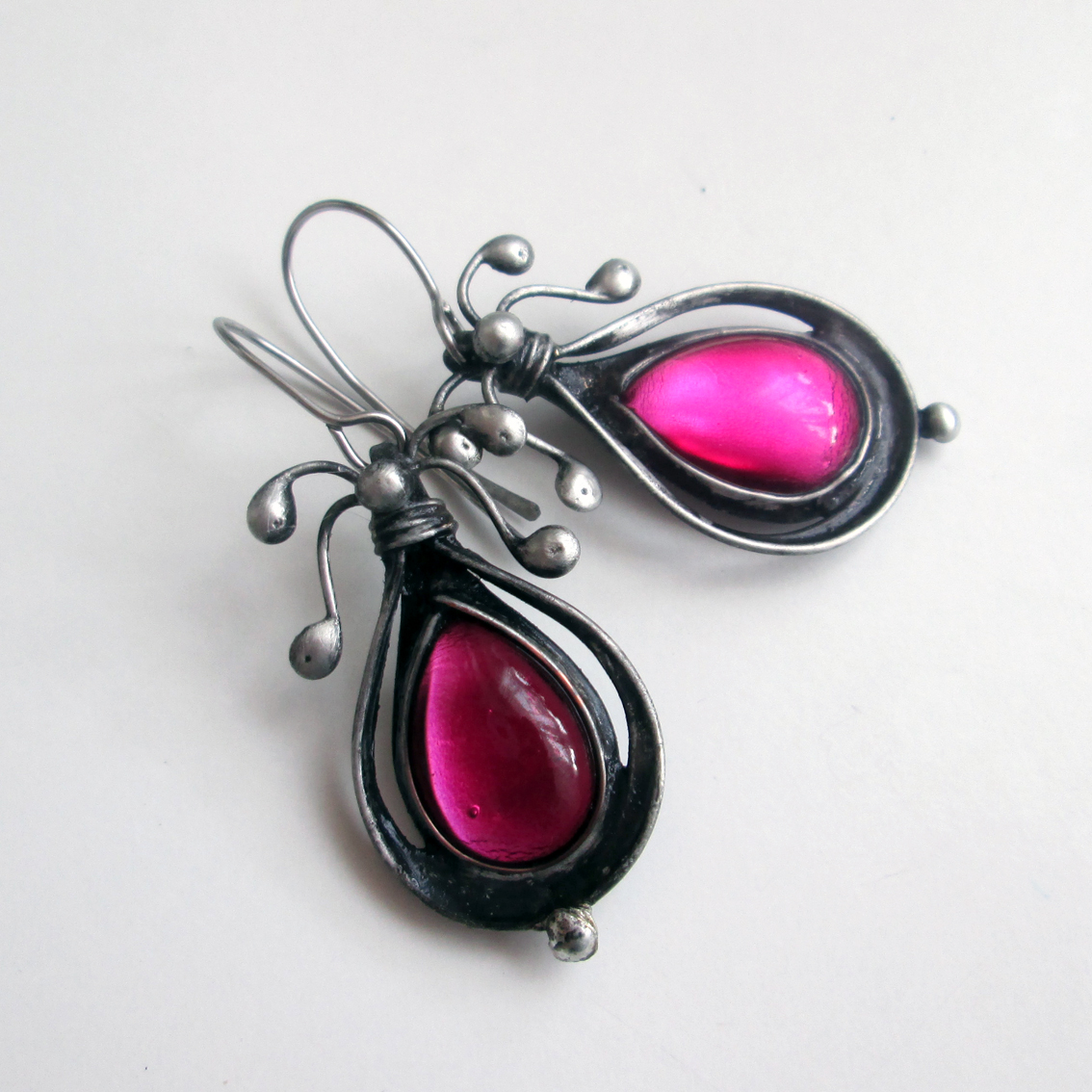 Malinové náušnice