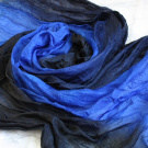 hedvábný pléd modro-černý 180x90