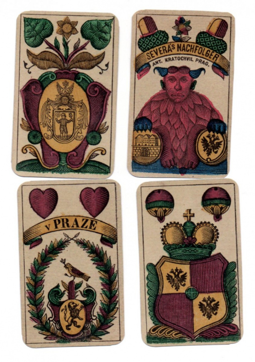 Mariášové karty  Kratochvíl 1860