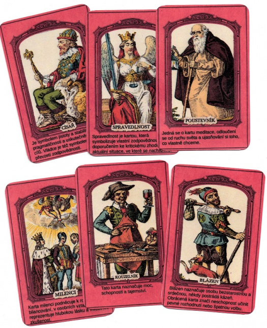 Tarot s popisem významu, malá+ velká arkána