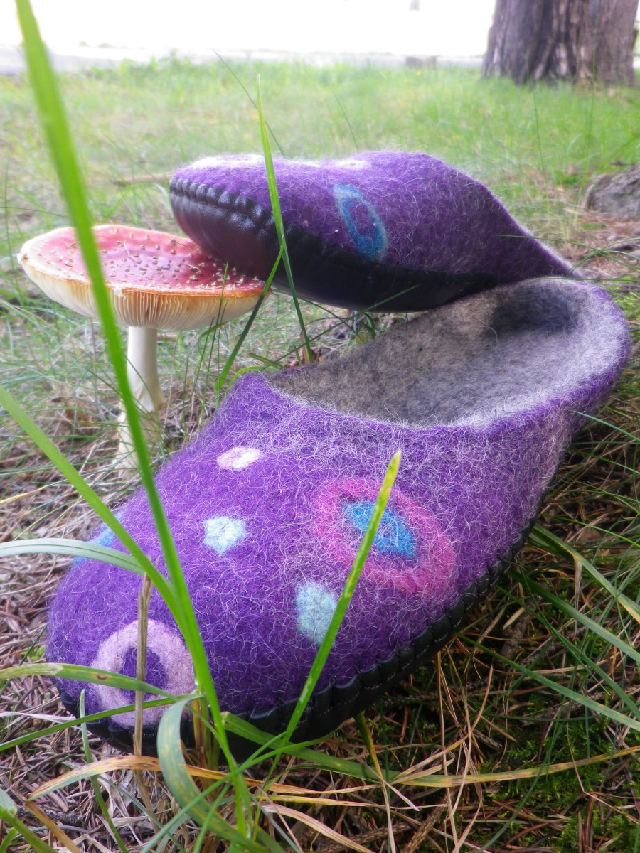 Papuče plstěné fielové