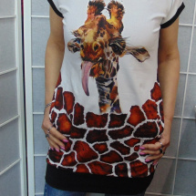 Tunika s kapsami - žirafa, velikost M - VELKÝ VÝPRODEJ