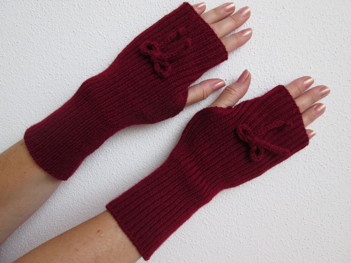 Návleky na ruce - bordó