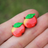 jablíčka (pecky), fimo náušnice