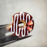 Donut brož s jahůdkami