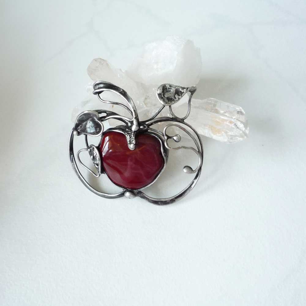 Jablíčko - brož s jaspisem