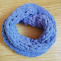 Měkký pletený nákrčník puffy - modrošedá jeans