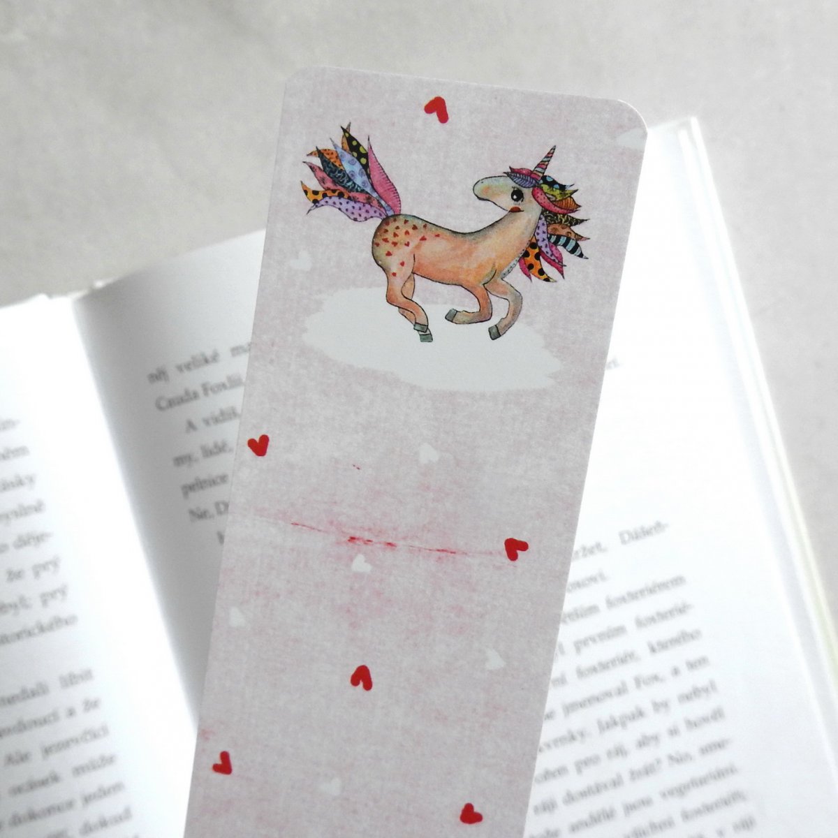 Záložka do knížky s jednorožcem