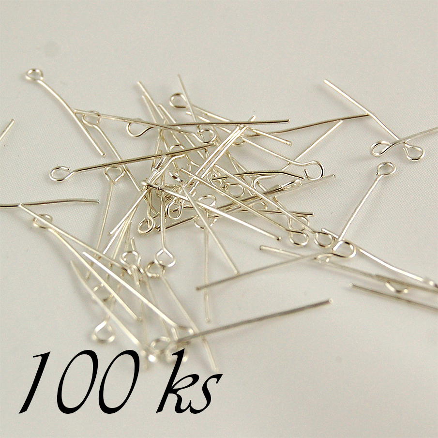 Ketlovací jehly, stříbrná barva 50mm 100ks (10 2050)