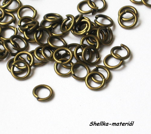 1392.MOSAZ-Kroužky/ 6mm/ 50 kusů