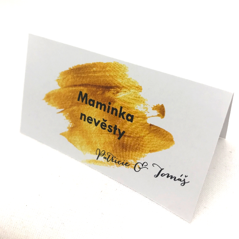 Jmenovky na svatbu - Zlatý akryl JM015
