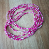 Strakatý růžový náhrdelník / náramek