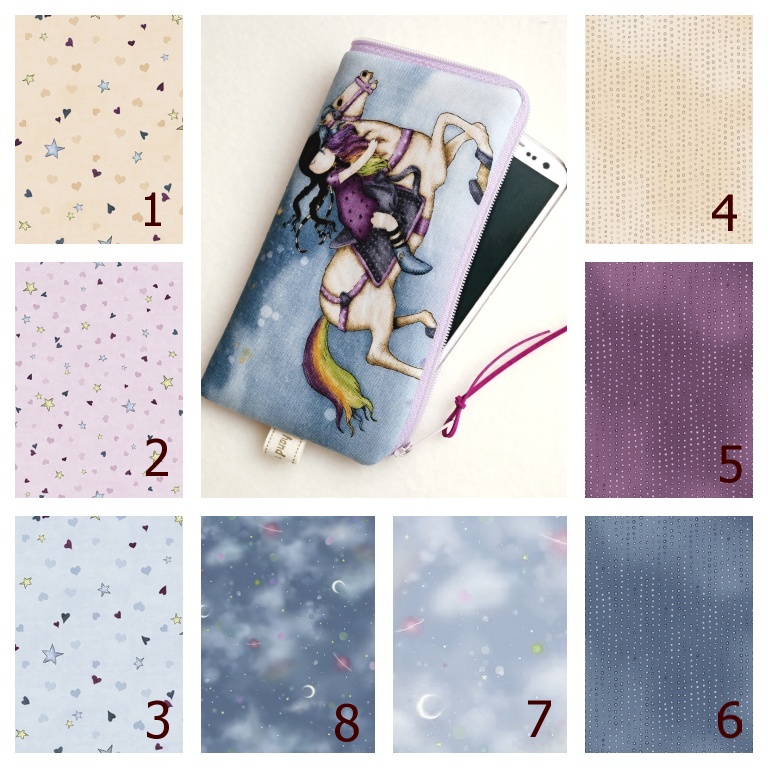 HOLČIČKA S KONÍKEM - obal pro velikost mobilu 8x16cm