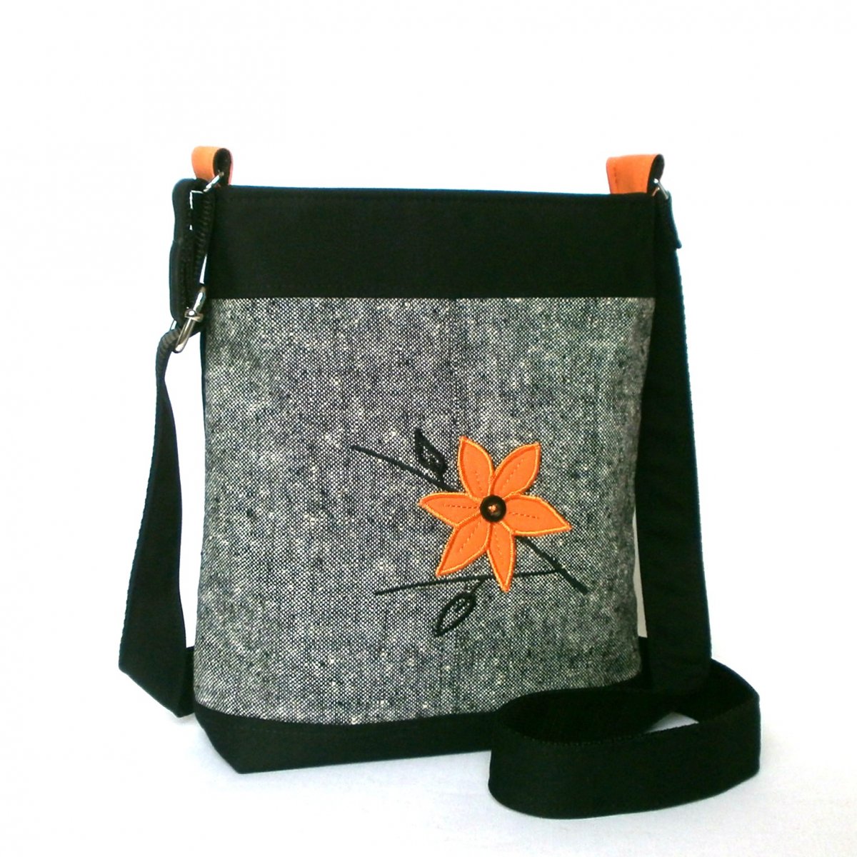 Kabelka tvídová TABITHE oranžová