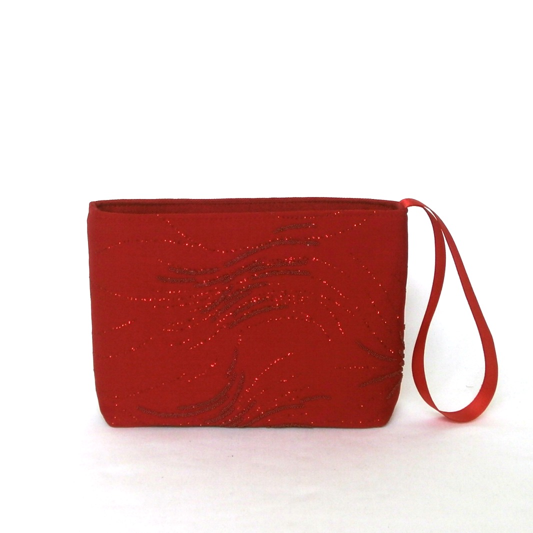 Kabelka třpytivá červená