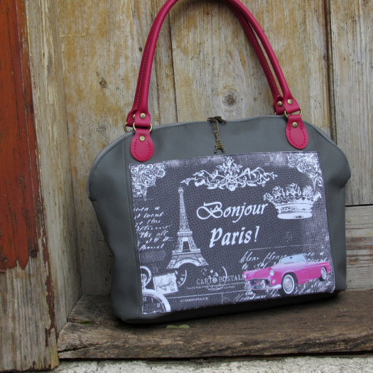 kabelka paříž růžová