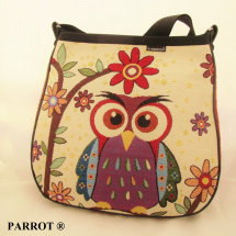 Hand made bag * Kambodža * happy owl * PARROT®