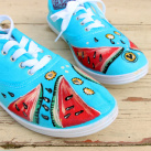 Malované tenisky melounové vel.39 SLEVA!