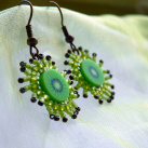 Roztančená kiwi – náušnice