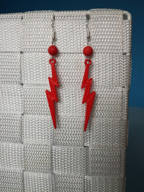 Červené blesky - náušnice