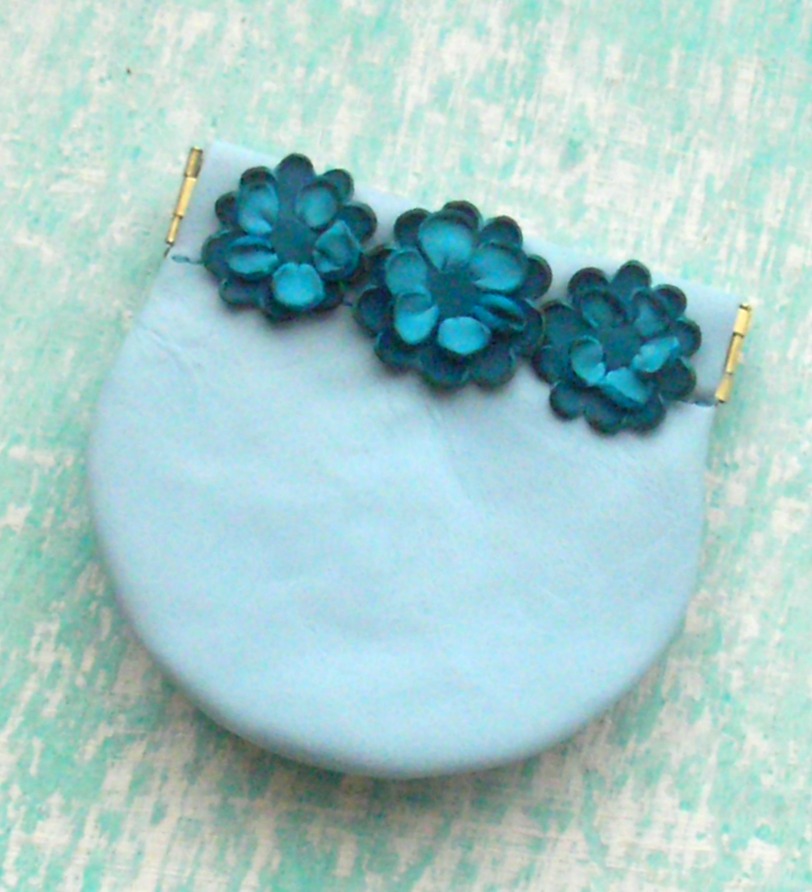 Peněženka mincovka s kytičkami