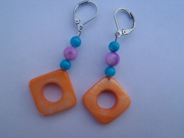 oranžové perleťové, chirurgická ocel