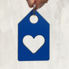 klíčenka srdce domova - modré