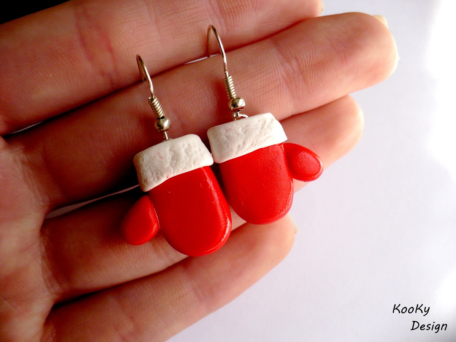 Visací náušnice - rukavice