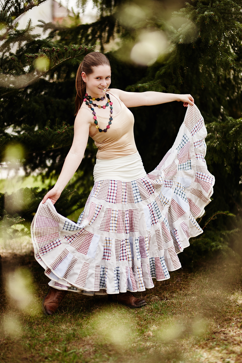 Patchworková sukně Klára Konstancie