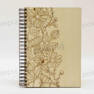 Louka - sešit s dřevěnými deskami - W028