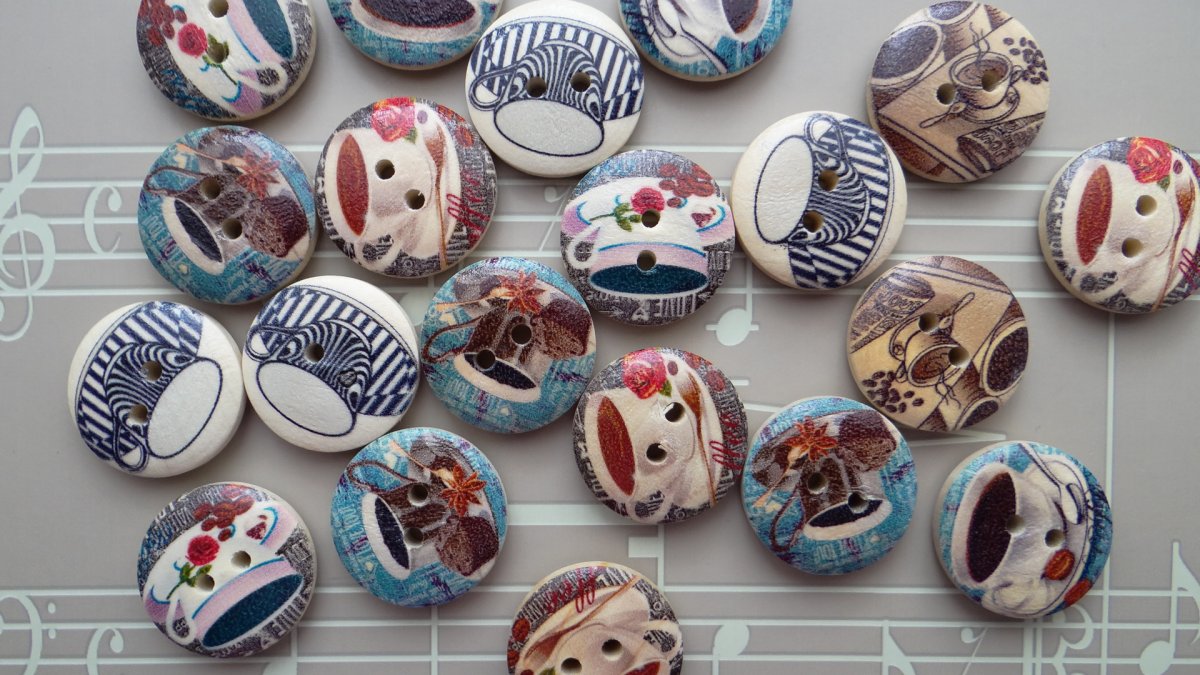 knoflík kulatý káva 2ks KND0001