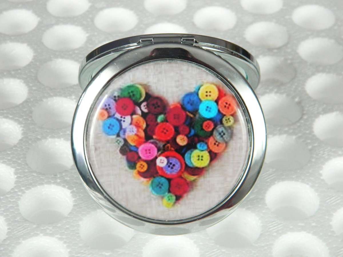 Kosmetické zrcátko Knoflíky