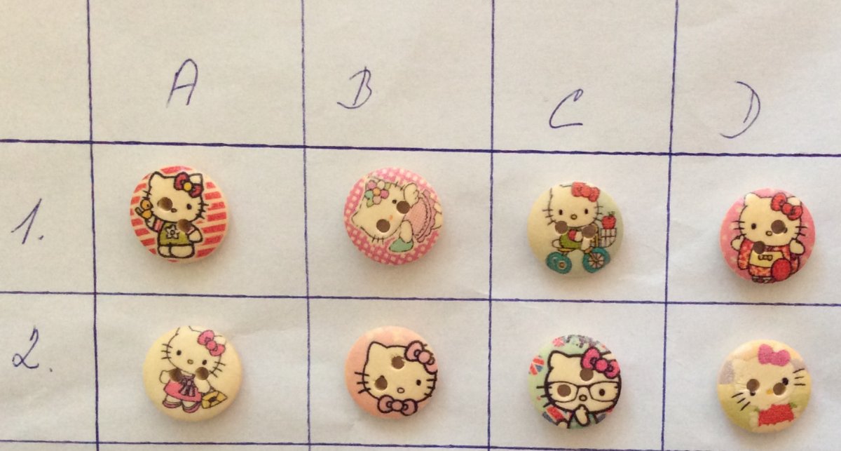 Dřevěné knoflíky14mm (10ks) - VÝPRODEJ