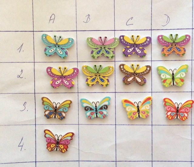 Dřevěné knoflíky - 4 kusy.