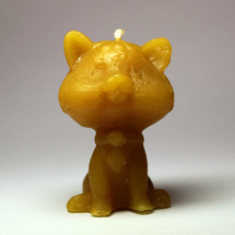 Svíčka z včelího vosku - kočka