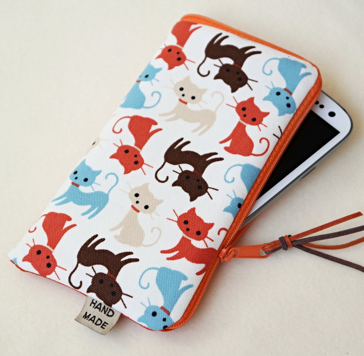 MALÉ KOČIČKY ORANŽOVÉ - obal na mobil