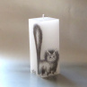 Zdobená svíčka - kočky