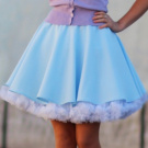 FuFu sukně světle modrá s bílou spodničkou