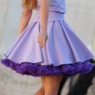 FuFu sukně fialková s fialovou spodničkou