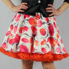 FuFu sukně tulipány s oranžovou spodničkou
