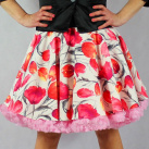 FuFu sukně tulipány s růžovou spodničkou