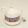 Varná konvice porcelánová malovaná – barevný patchwork