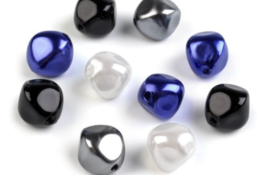 Plastové korálky 10x12mm (10ks) - mix
