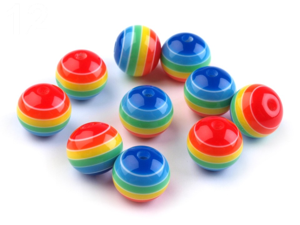 Plastové korálky 10 mm (10ks) 
