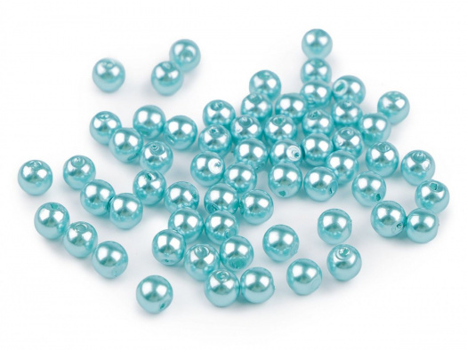 Plastové voskové korálky 6 mm (20g) - tyrkys